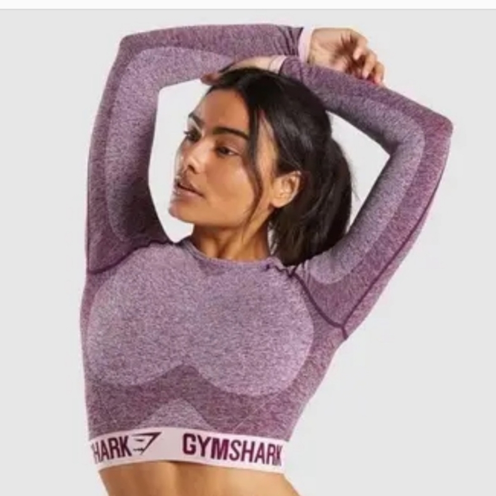 Gymshark Flex Crop Top Long Sleeve Size Large